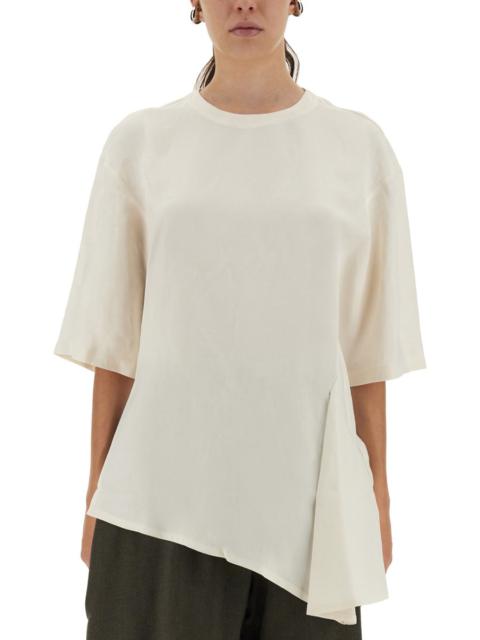 Studio Nicholson ASYMMETRICAL VICHY T-SHIRT