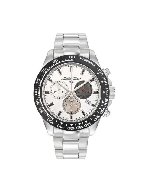 Other Designers Mathey-Tissot Chrono II Chronograph Quartz White Dial Men's Watch H938CHAS