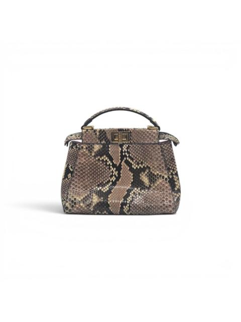 FENDI Fendi Peekaboo Python Snakeskin Top Handle Bag 8BN244 - New
