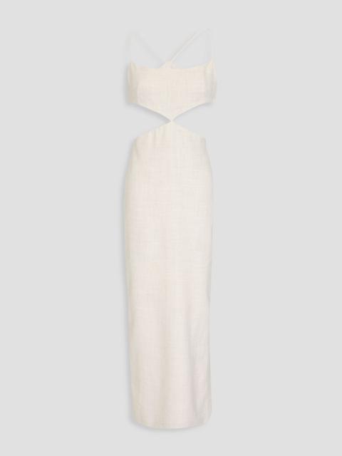 Other Designers Cutout woven maxi dress
