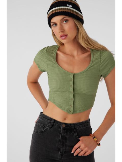 O'Neill Marlena Textured Knit Crop Top