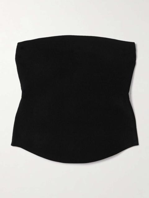 Shawn strapless recycled knitted bustier top Unknown