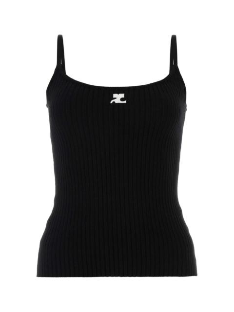 courrèges Courreges Women Black Viscose Blend Top