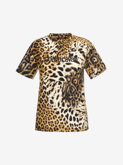 Roberto Cavalli T-shirt with Jaguar Skin print