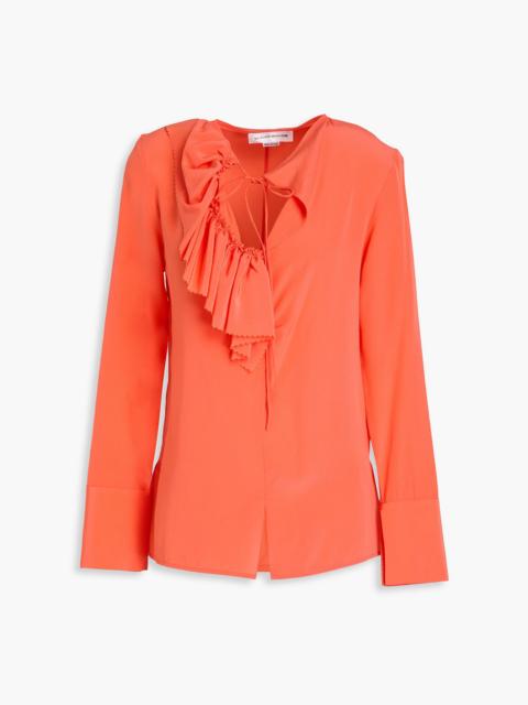 Victoria Beckham Ruffled silk crepe de chine blouse
