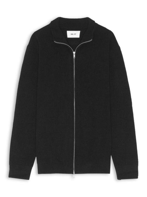 NN07 Danny Full Zip Ribbed Sweater