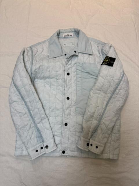 Stone Island Stone Island Copass-Badge Quilted Jacket In Blue