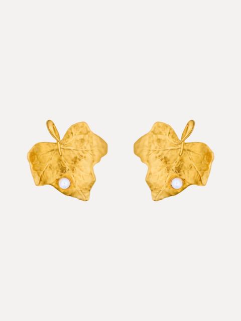Oscar de la Renta IVY LEAF EARRINGS