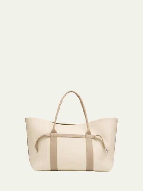 Loro Piana Ghiera Large Leather Shopper Tote Bag