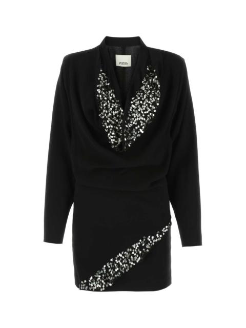Isabel Marant Isabel Marant Women Black Crepe Lazeli Mini Dress