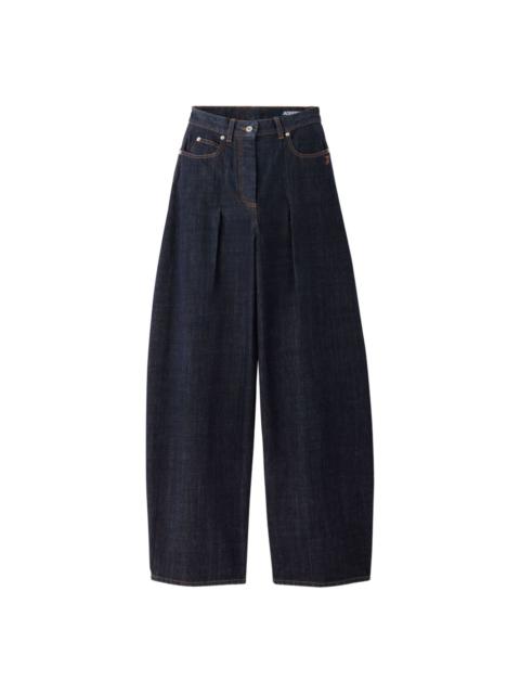 Le De-Nîmes Ovalo pleated jeans