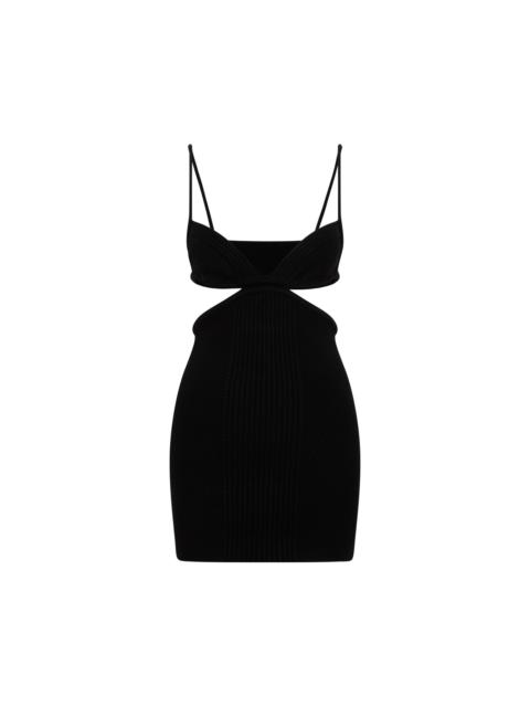 Off White Women Off White Cut Out Ribbed Mini Dress