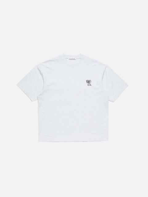 Acne Studios Logo t-shirt - Pale Grey Melange