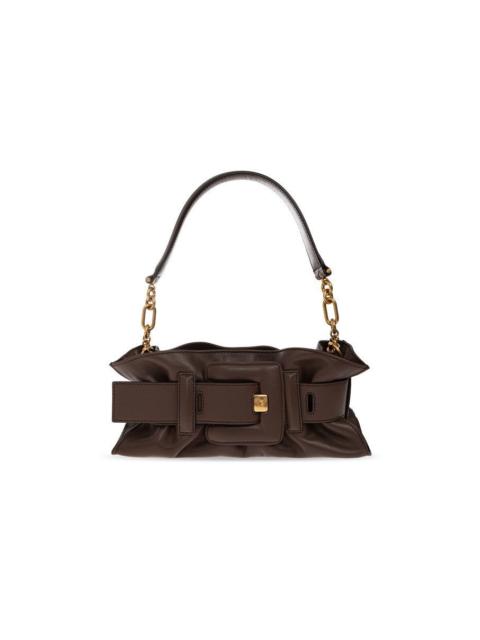 Balmain BALMAIN Anthem Mini Brown Leather Bag New & Authentic