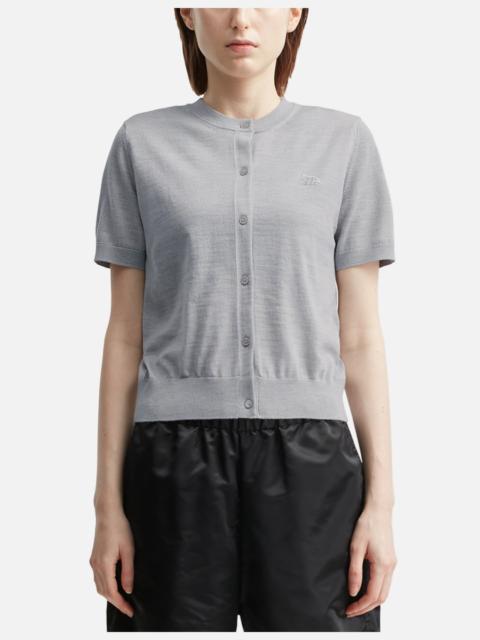 Maison Kitsuné BABY FOX FINE MERINO SHORT SLEEVE CARDIGAN