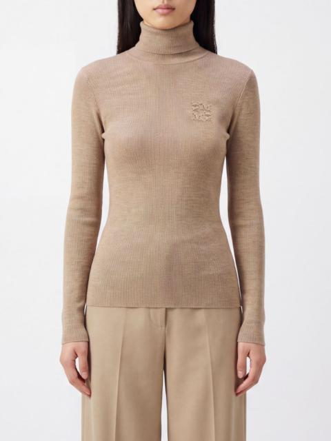 Max Mara Max Mara Women Ribbed Wool Slim Fit Turtleneck Jumper Max Mara