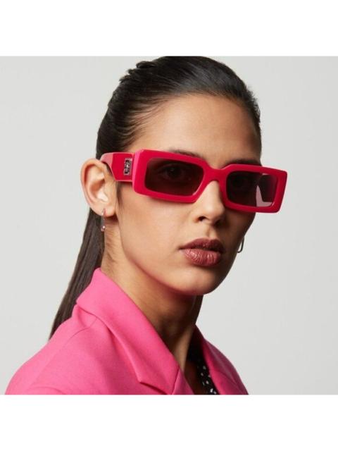 Dolce & Gabbana SALE! NEW D&G DG4416 33794Z Metallic Pink Mirror Rectangle Women Sunglasses