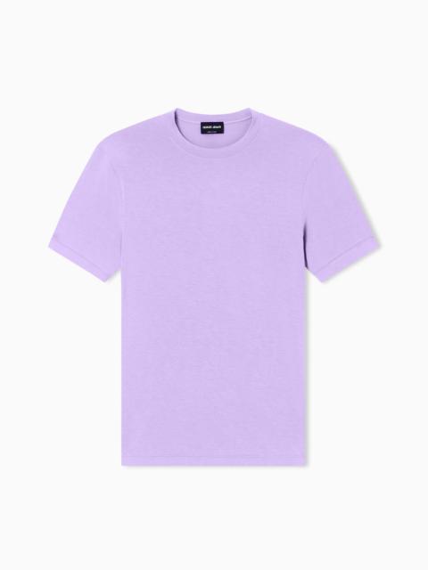 GIORGIO ARMANI ASV CREW-NECK T-SHIRT IN STRETCH VISCOSE JERSEY
