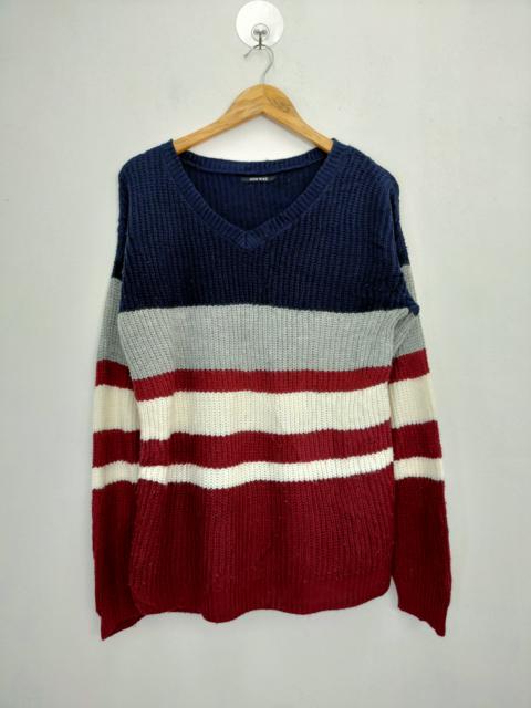 Other Designers Homespun Knitwear - 🎉One Way Modern Striped Merina Wool Long Knit Sweatshirt