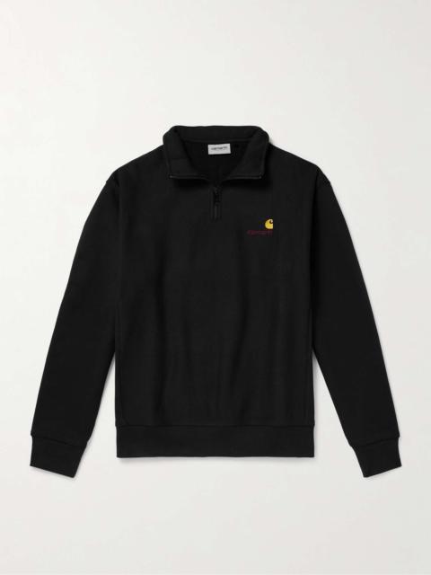 American Script Cotton-Blend Jersey Half-Zip Sweatshirt