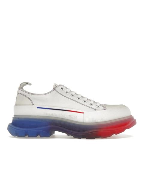 Alexander McQueen Alexander McQueen Tread Slick Low Lace Up Clear Sole White Off-White Bright Red