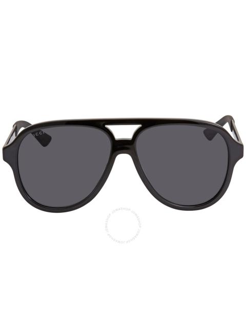 GUCCI Gucci Grey Pilot Men's Sunglasses GG0688S 001 59