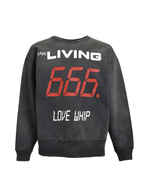 SAINT M×××××× CREW NECK SWEAT/666 / BLACK