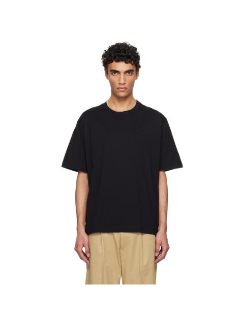 Maison Kitsuné Black Embossed Profile Fox Oversize T-shirt