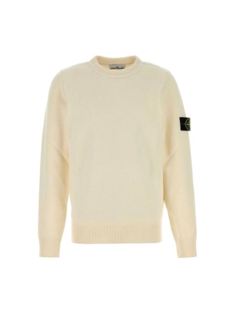 Compass-badge cotton sweater