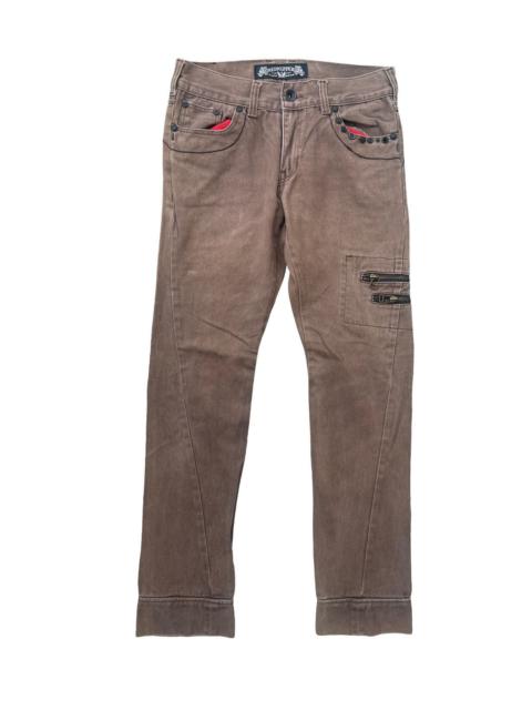 Other Designers If Six Was Nine - Red Pepper 🔥 Holes Studded Khakis Multi Pocket Denims Jeans