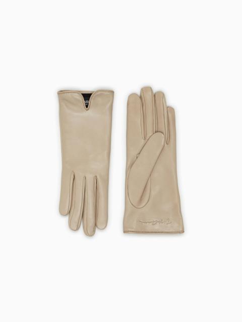 GIORGIO ARMANI Nappa leather gloves