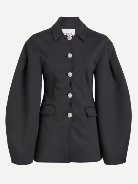 GANNI Black Structured Neoprene Jacket
