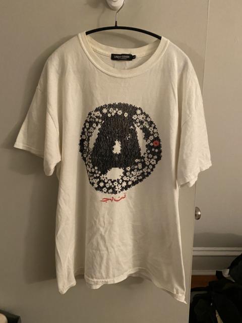 Distressed Floral anarchy arabic graphic shirt
