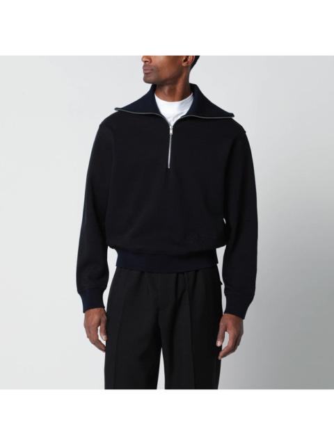 Jil Sander Jil Sander Navy Blue Half-Zip Sweatshirt Men