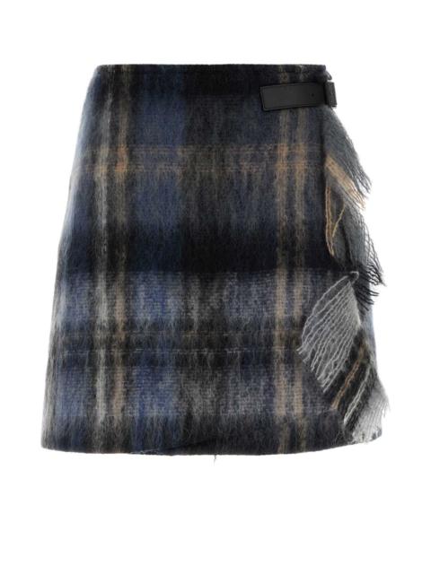 Loewe Loewe Women Embroidered Mohair Blend Mini Skirt