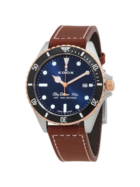 Edox - Open Box - Edox SkyDiver Quartz Blue Dial Men's Watch 53017 357RNC BUI