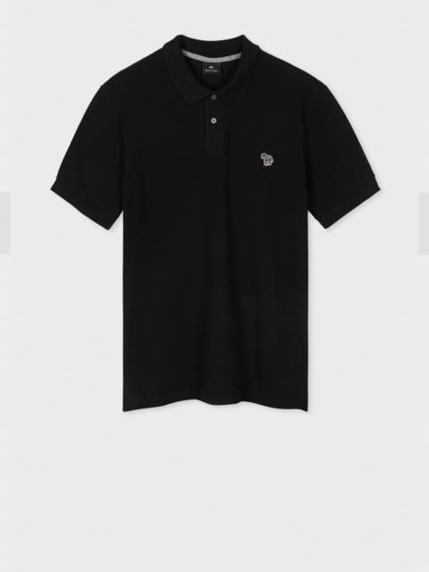 Paul Smith Black Cotton-Piqué Zebra Logo Polo Shirt