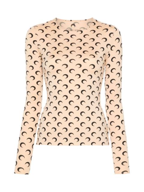 Marine Serre Moon print second skin top