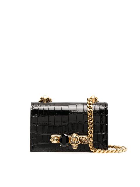 Jewelled Satchel mini leather crossbody bag