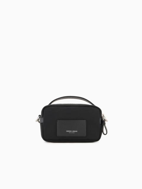 GIORGIO ARMANI Mini crossbody bag in nylon and leather