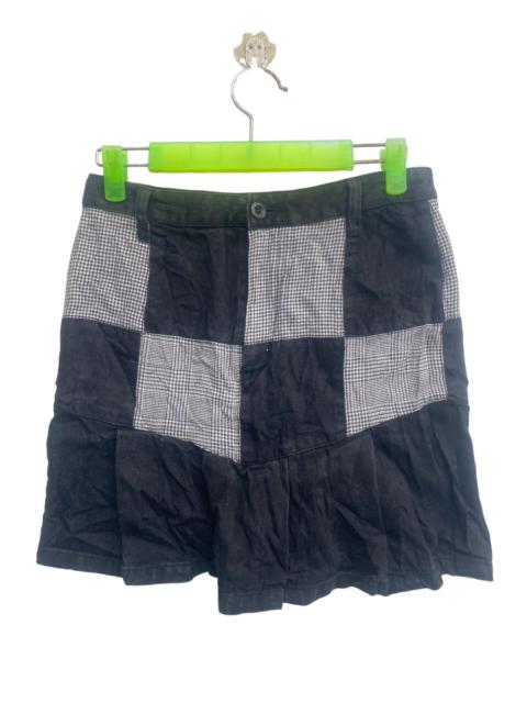Hysteric Glamour dobby check patchwork denim skirt