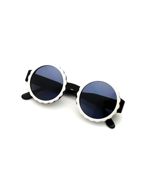 CHANEL CHANEL Round Black Scalloped Sunglasses