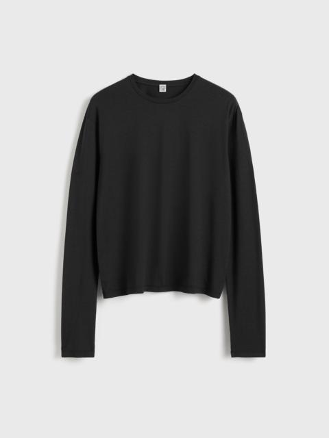 TOTEME Classic long-sleeve tee black