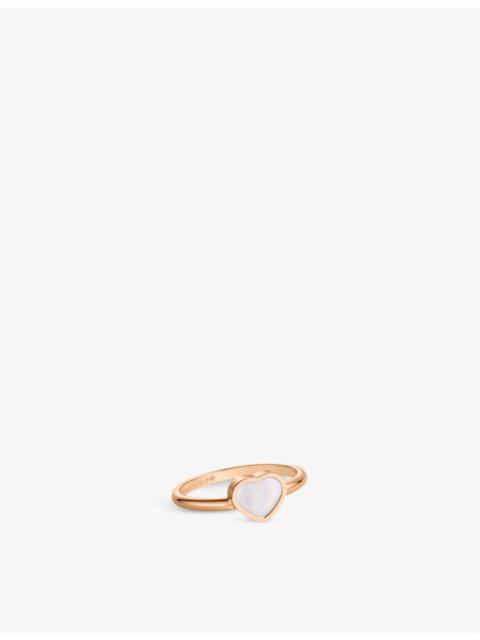 Chopard My Happy Hearts 18ct rose-gold and mother-of-pearl ring