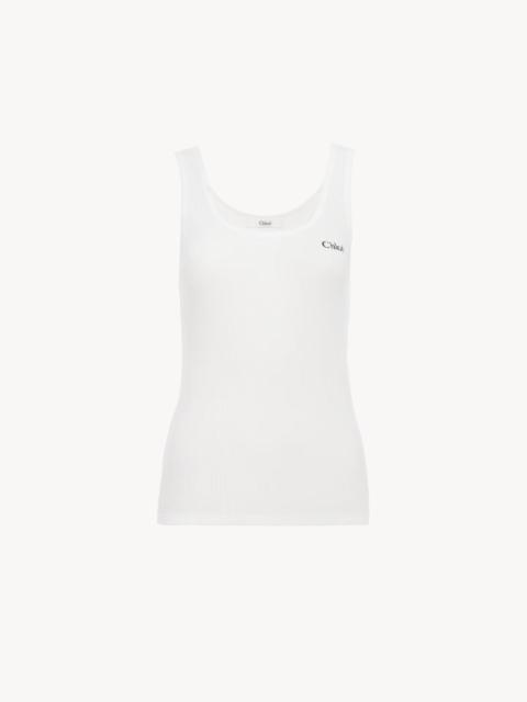 Chloé Chloé Cotton Tank Top With Logo