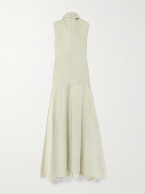 Jil Sander Cutout Satin-crepe Midi Dress
