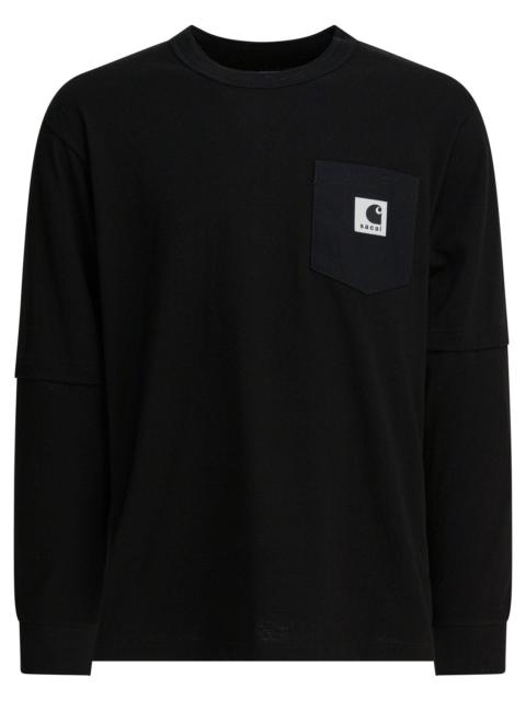 sacai Sacai "sacai X Carhartt Wip" Crewneck T-shirt