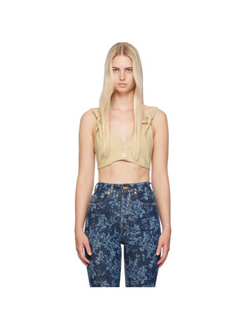 GANNI Beige Suiting Tank Top