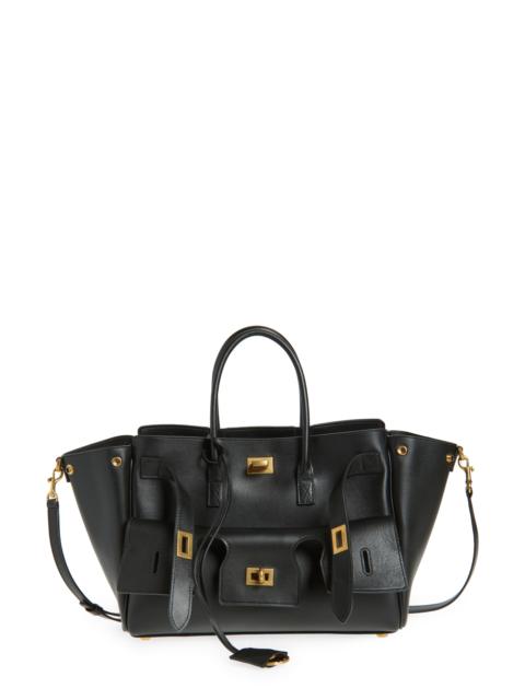 BALENCIAGA Balenciaga Small Bel Air Leather Tote in 1000 Black at Nordstrom