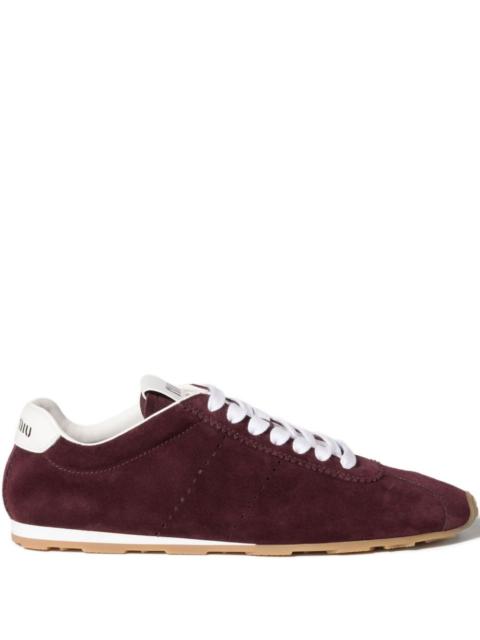 Miu Miu Miu Miu Women Plume Suede Leather Sneakers